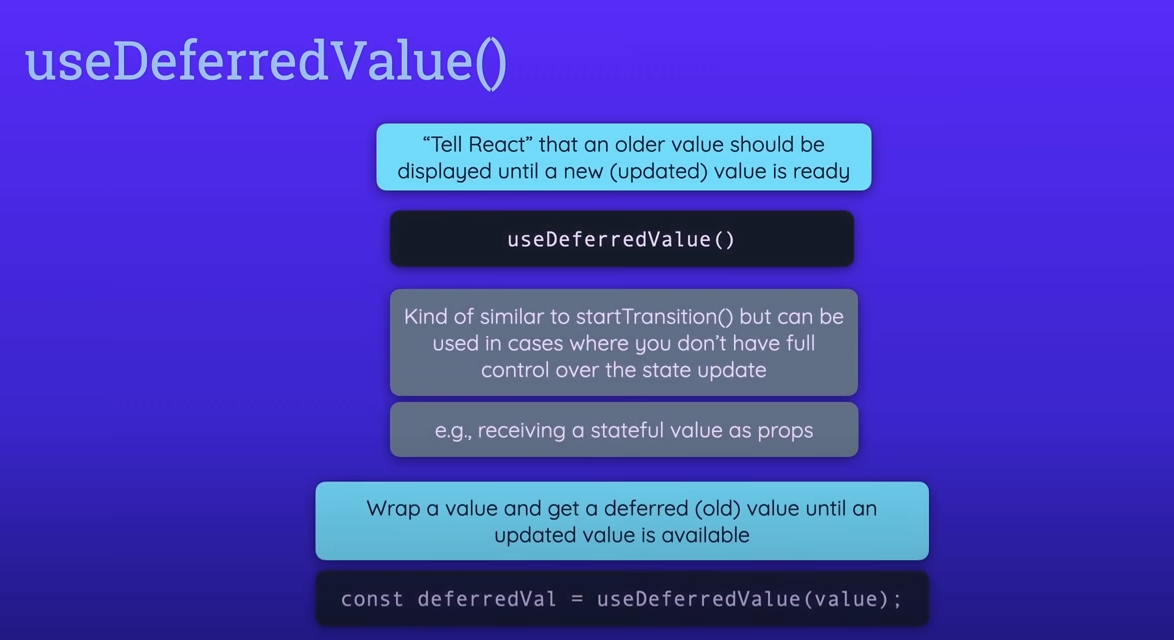 Deferred value