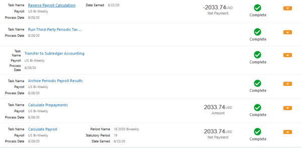 Reverse payroll calculation